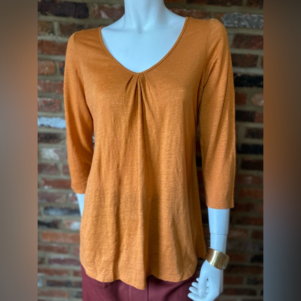 Eileen Fisher Long Sleeve Linen Top